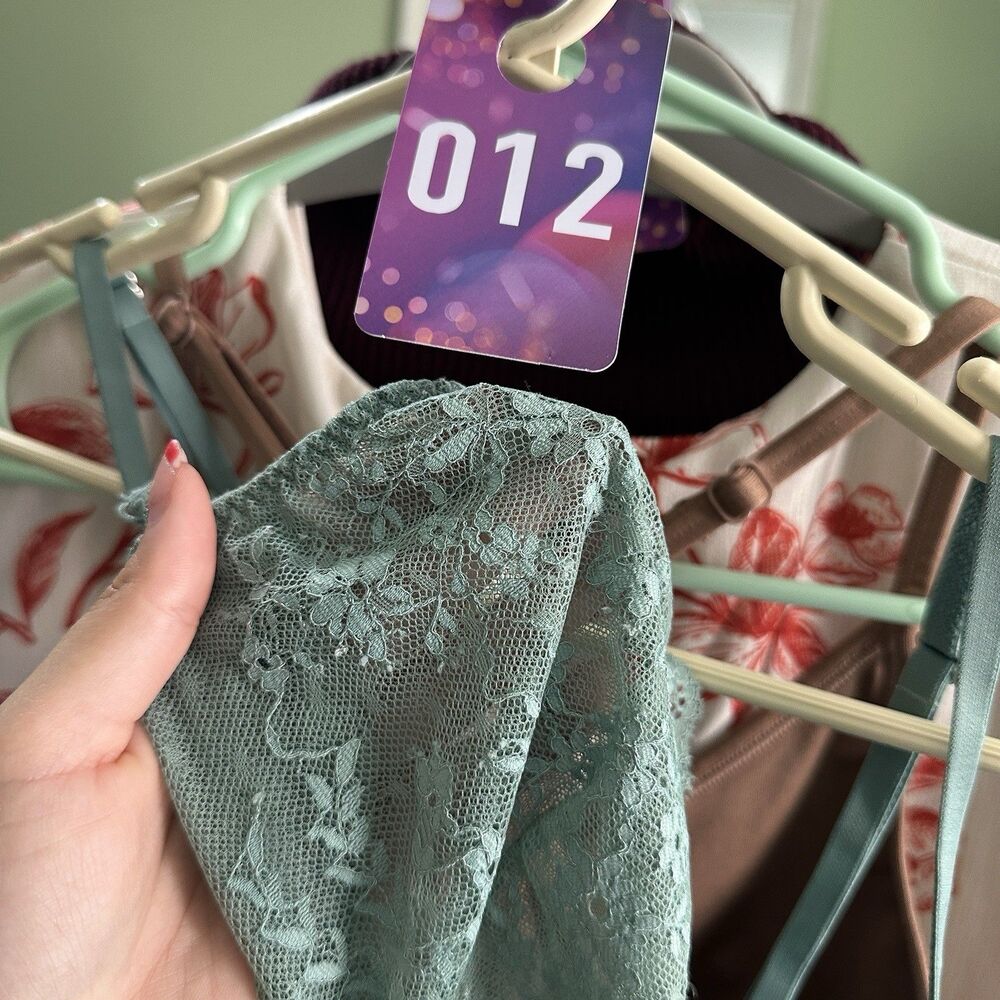 Victoria's Secret Babydoll Chemise Green Lace Mesh Lingerie Nightgown Sleepwear - Picture 13 of 13